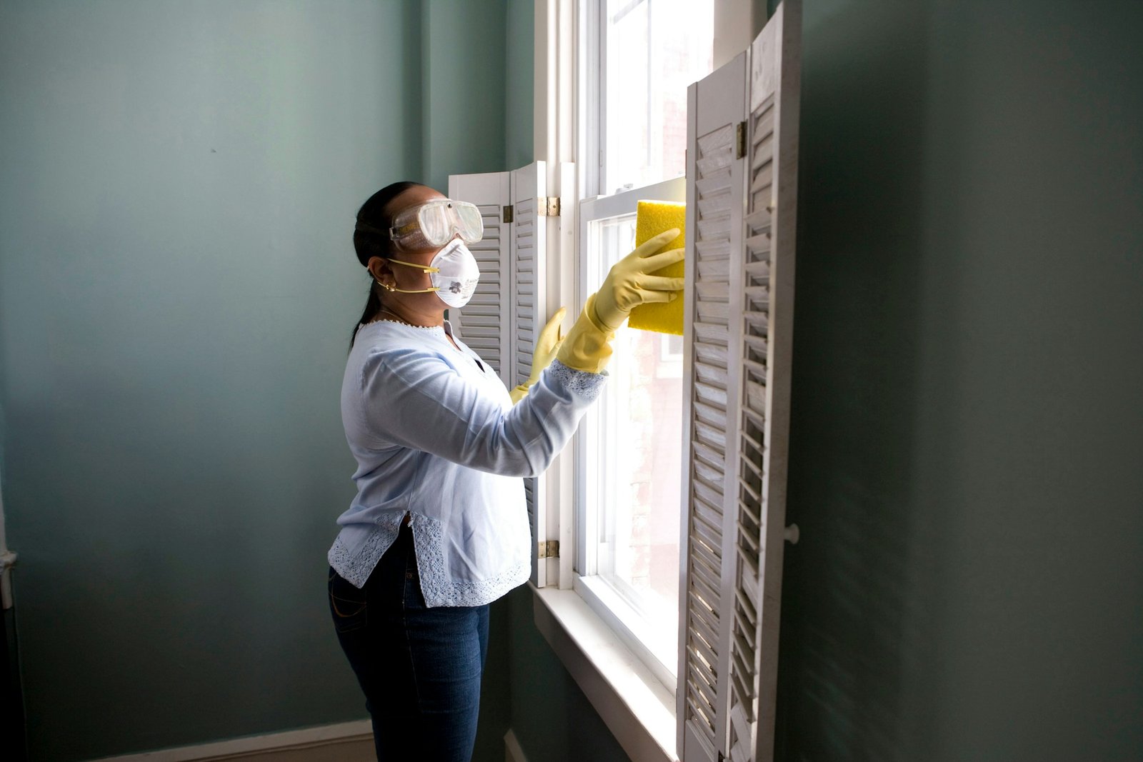 Professional cleaner creating a spotless space